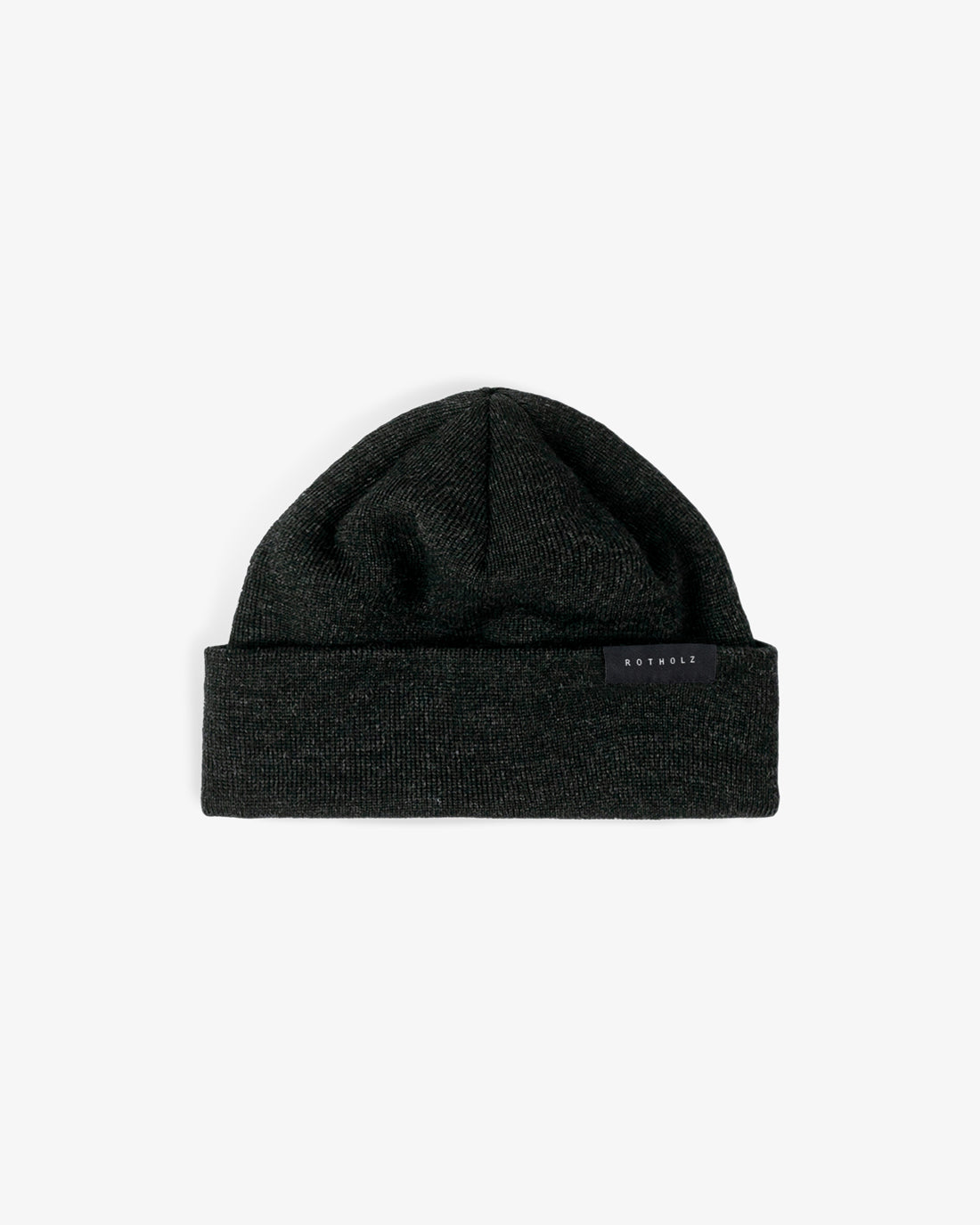 ROTHOLZ - Cropped Ribbed Beanie Merino Wool Warm Anthracite - WERTE FREUNDE