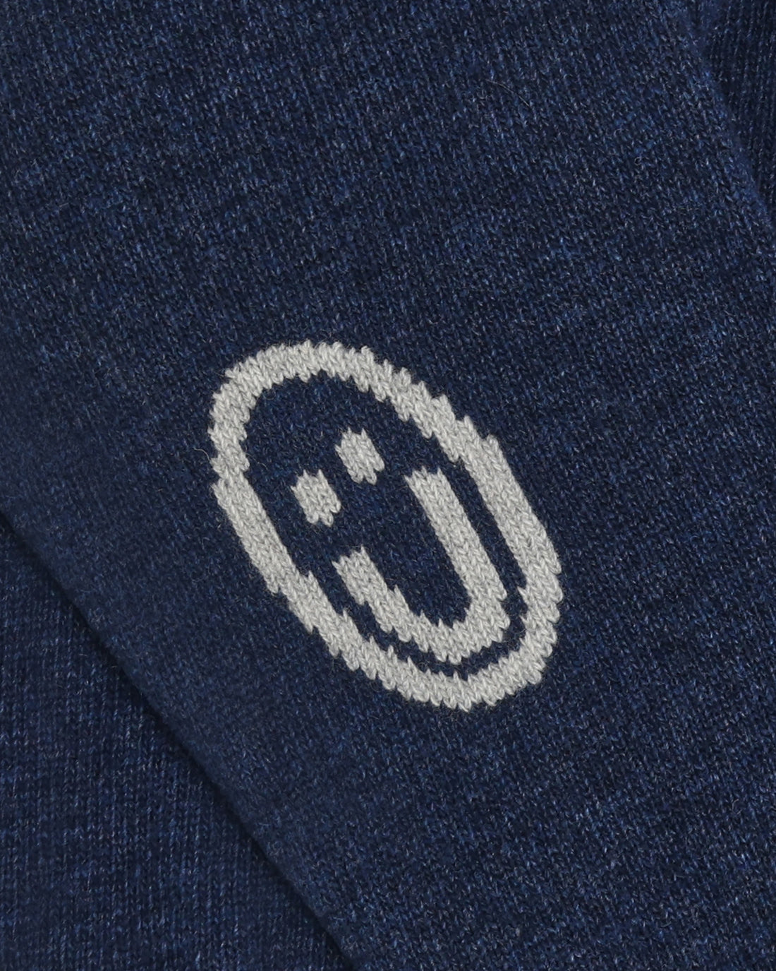ROTHOLZ - Smiling Knit Sweater Wool-Blend Blue Melange - WERTE FREUNDE
