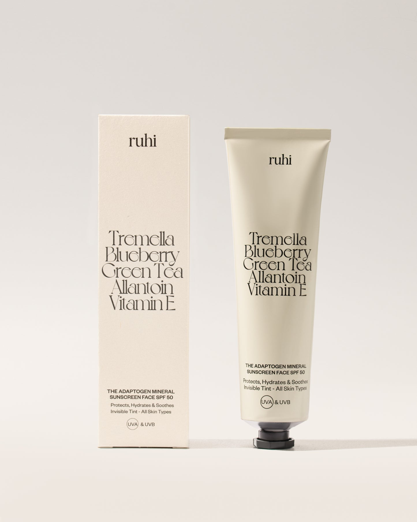 ruhi - The Adaptogen Mineral Sunscreen Face SPF 50 50 ml - WERTE FREUNDE