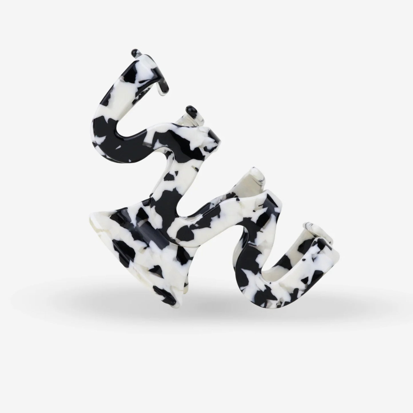 sasstie - Grand Wave Black Marble Haarklammer - WERTE FREUNDE