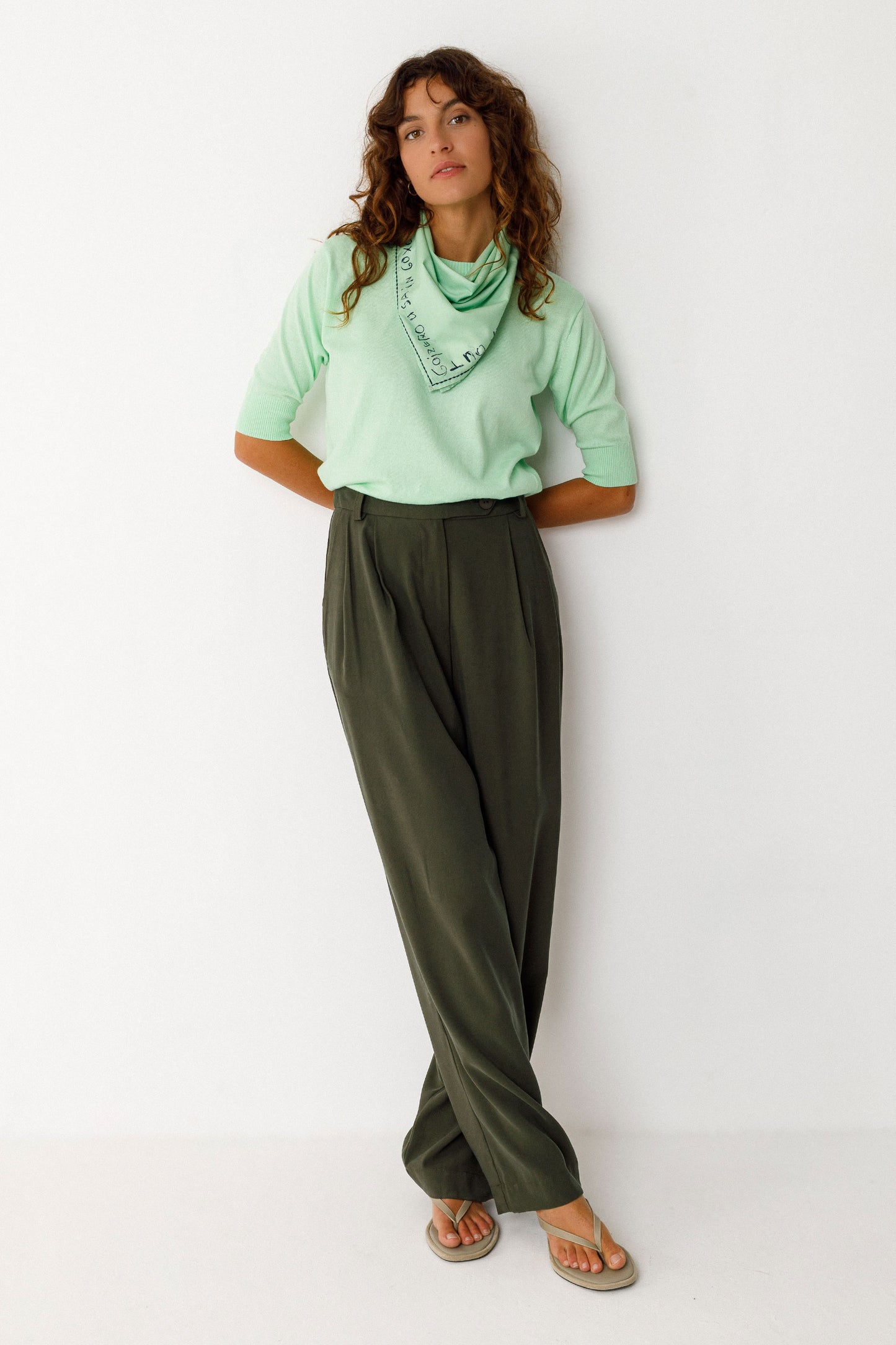 SKFK - HAIDE TROUSERS BOTTLE GREEN - WERTE FREUNDE