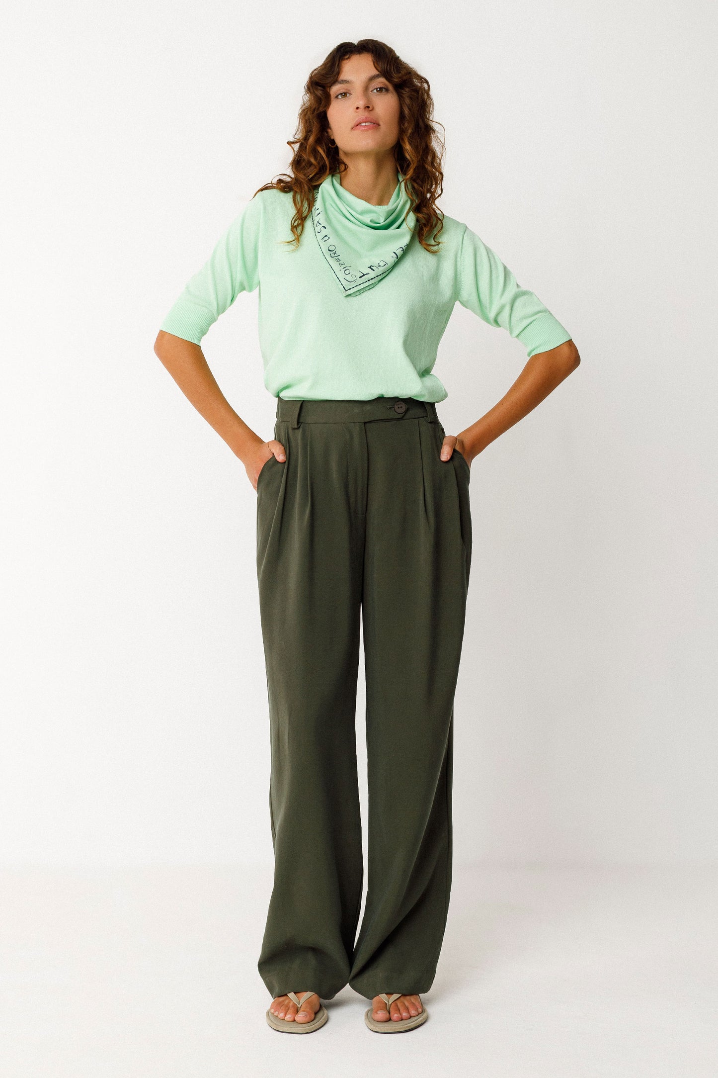 SKFK - HAIDE TROUSERS BOTTLE GREEN - WERTE FREUNDE