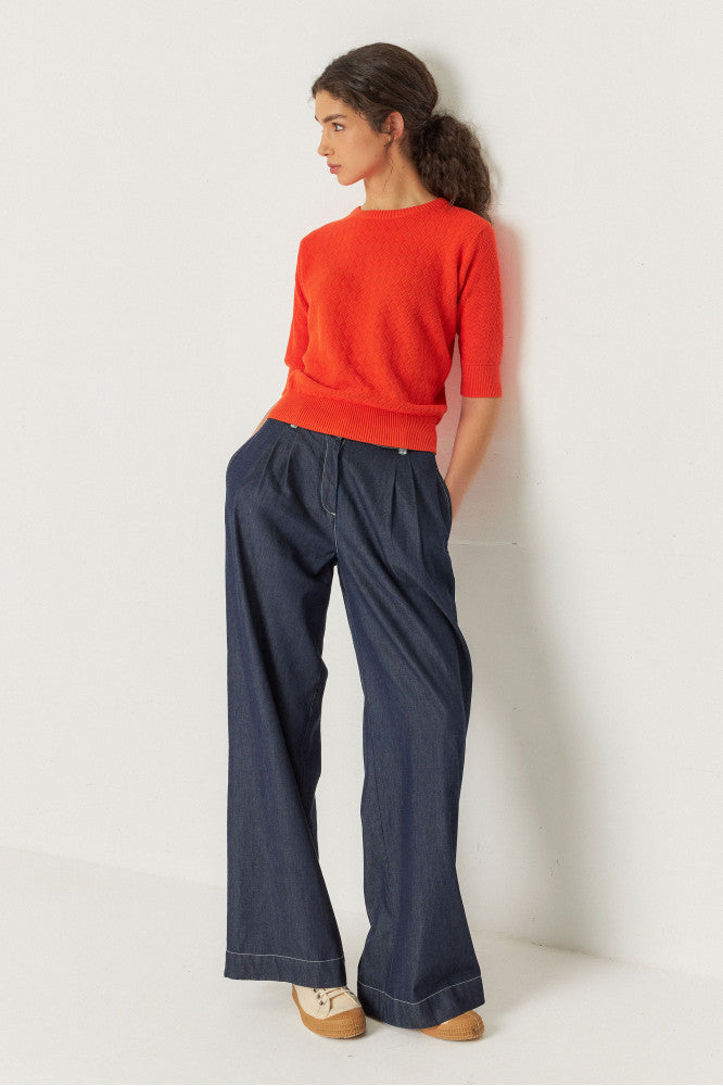 SKFK - MUIKE SWEATER TILE RED - WERTE FREUNDE