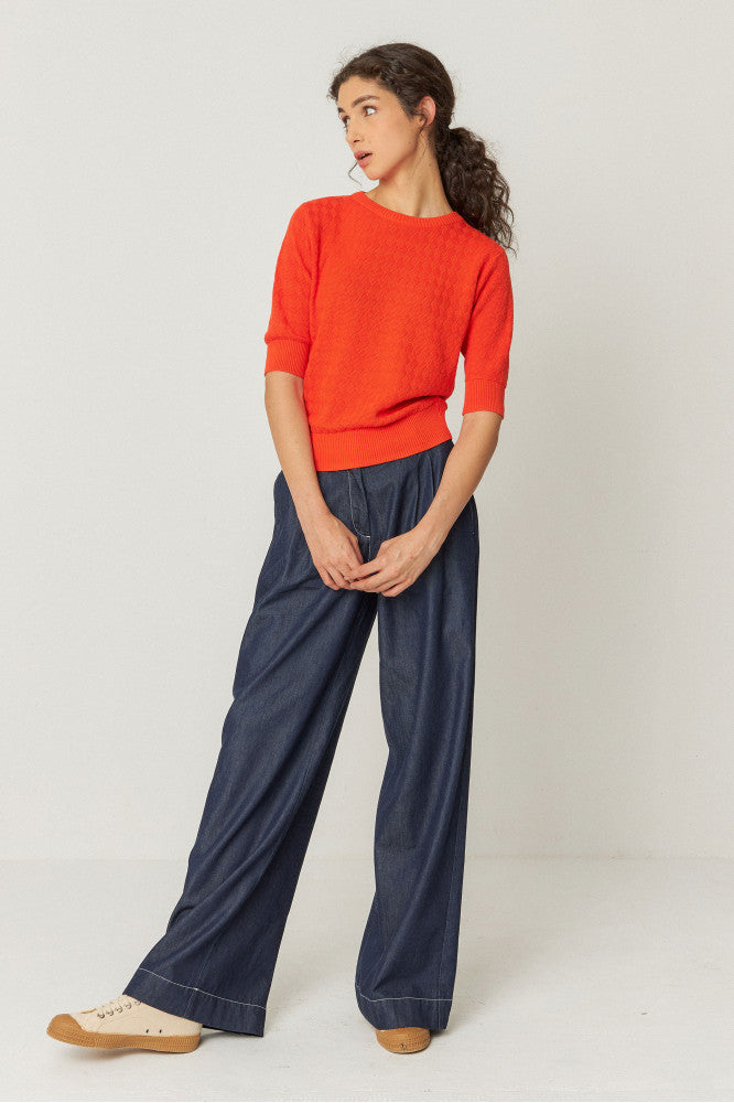 SKFK - MUIKE SWEATER TILE RED - WERTE FREUNDE