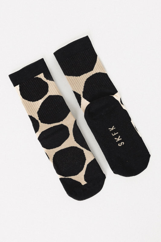 SKFK - EPEL SOCKS DOTS BEIGE-BLACK - WERTE FREUNDE