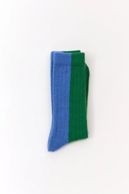 Suite 13 - BICOLOR WOOL SOCKS GREEN - WERTE FREUNDE