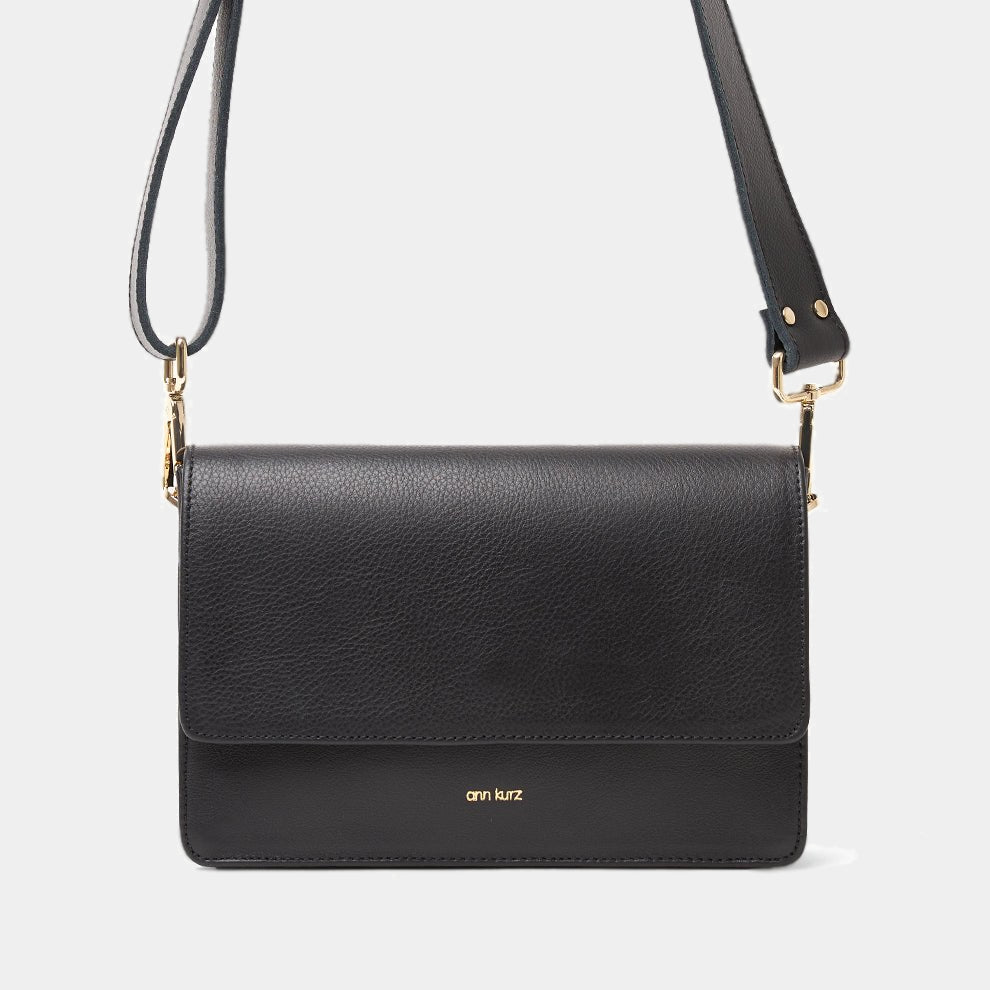 ann kurz - PERFECT SQUA NAPPA BLACK
