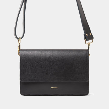 ann kurz - PERFECT SQUA NAPPA BLACK