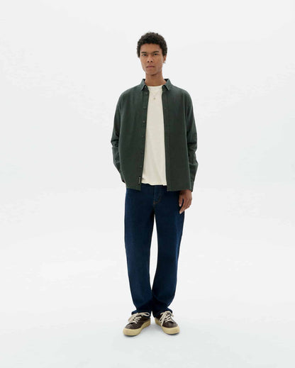 Thinking MU - MICROCHECKS DARK EUCALIPTUS ANT SHIRT MULTICOLOR - WERTE FREUNDE