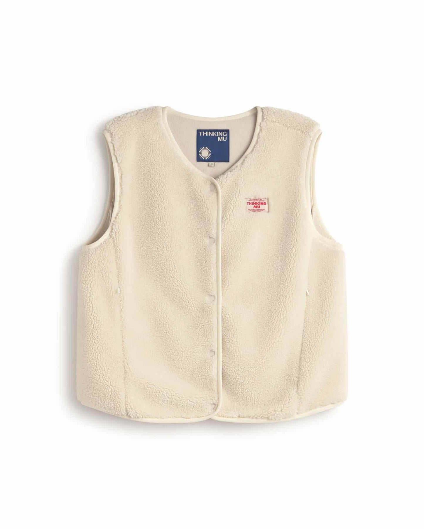 Thinking MU - IVORY JAY VEST ECRU - WERTE FREUNDE