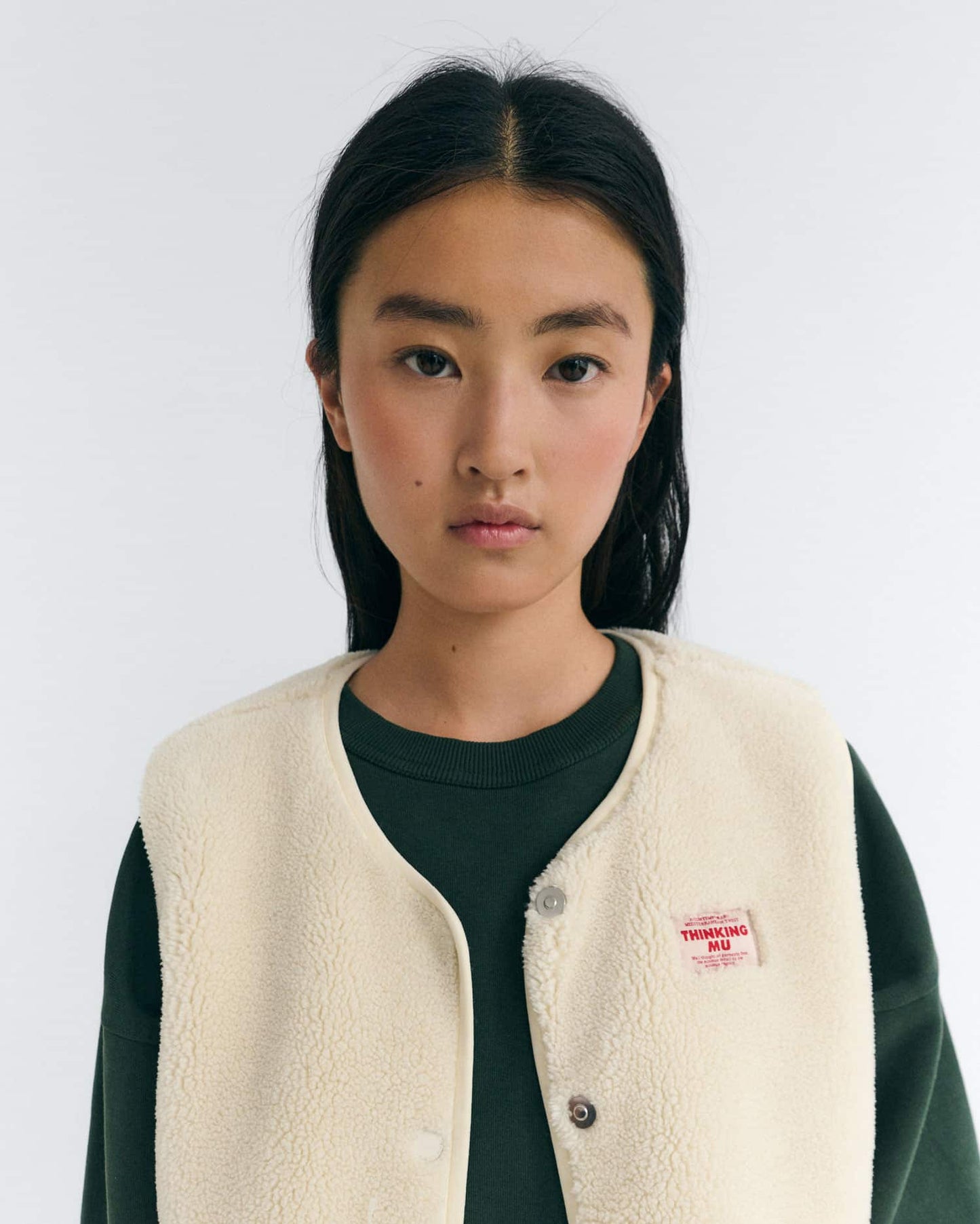 Thinking MU - IVORY JAY VEST ECRU - WERTE FREUNDE