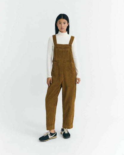 Thinking MU - LIGHT OAK CORDUROY LUZ JUMPSUIT BROWN - WERTE FREUNDE