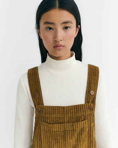 Thinking MU - LIGHT OAK CORDUROY LUZ JUMPSUIT BROWN - WERTE FREUNDE