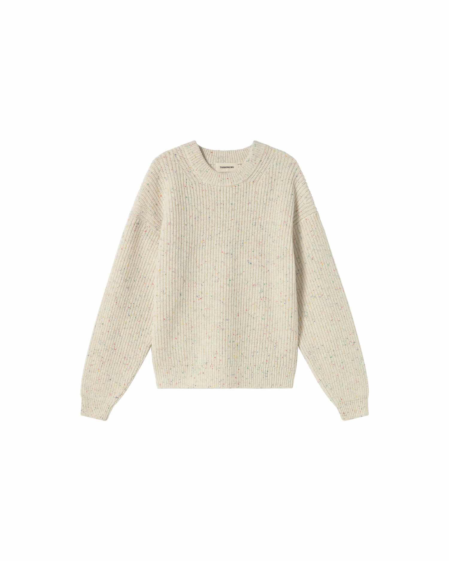 Thinking MU - ECRU CARMEN KNITTED SWEATER ECRU - WERTE FREUNDE