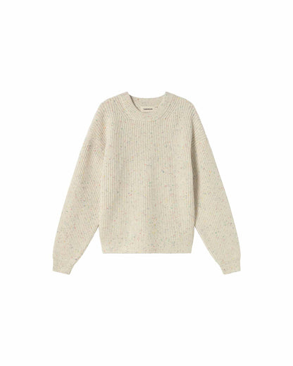 Thinking MU - ECRU CARMEN KNITTED SWEATER ECRU - WERTE FREUNDE
