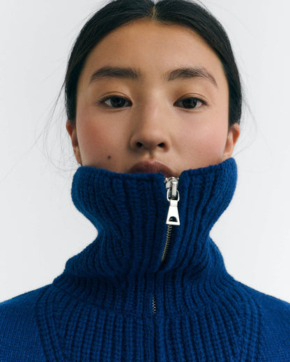 Thinking MU - INDIGO TANIT KNITTED SWEATER BLUE - WERTE FREUNDE