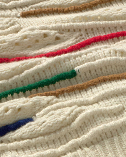 Thinking MU - MULTICOLOR MACRAME CANDELA KNITTED SWEATER MULTICOLOR - WERTE FREUNDE