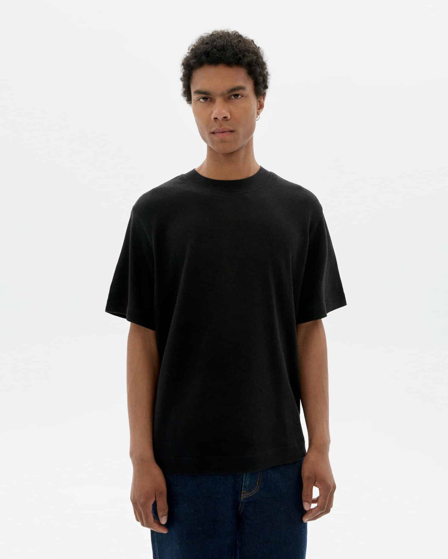 Thinking MU - BLACK HEMP ROY T-SHIRT BLACK - WERTE FREUNDE