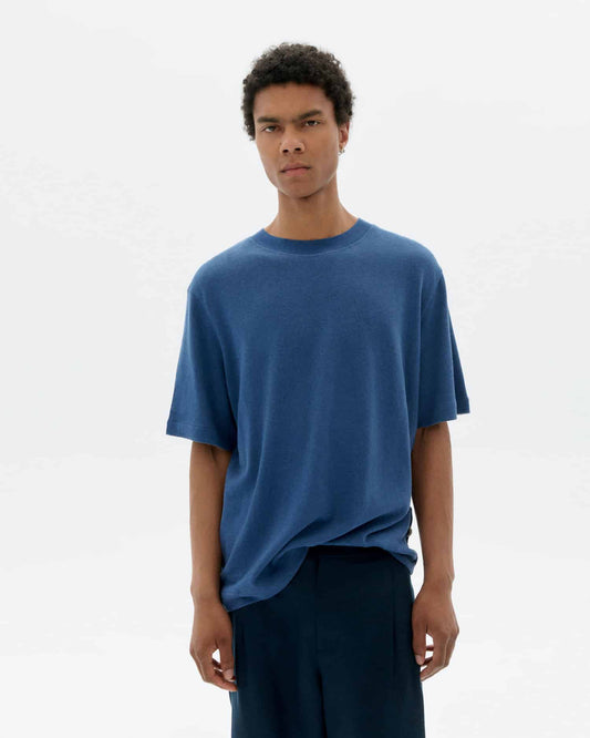 Thinking MU - DARK HERITAGE HEMP ROY TEE BLUE - WERTE FREUNDE