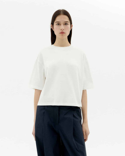 Thinking MU - WHITE LENA TEE WHITE - WERTE FREUNDE