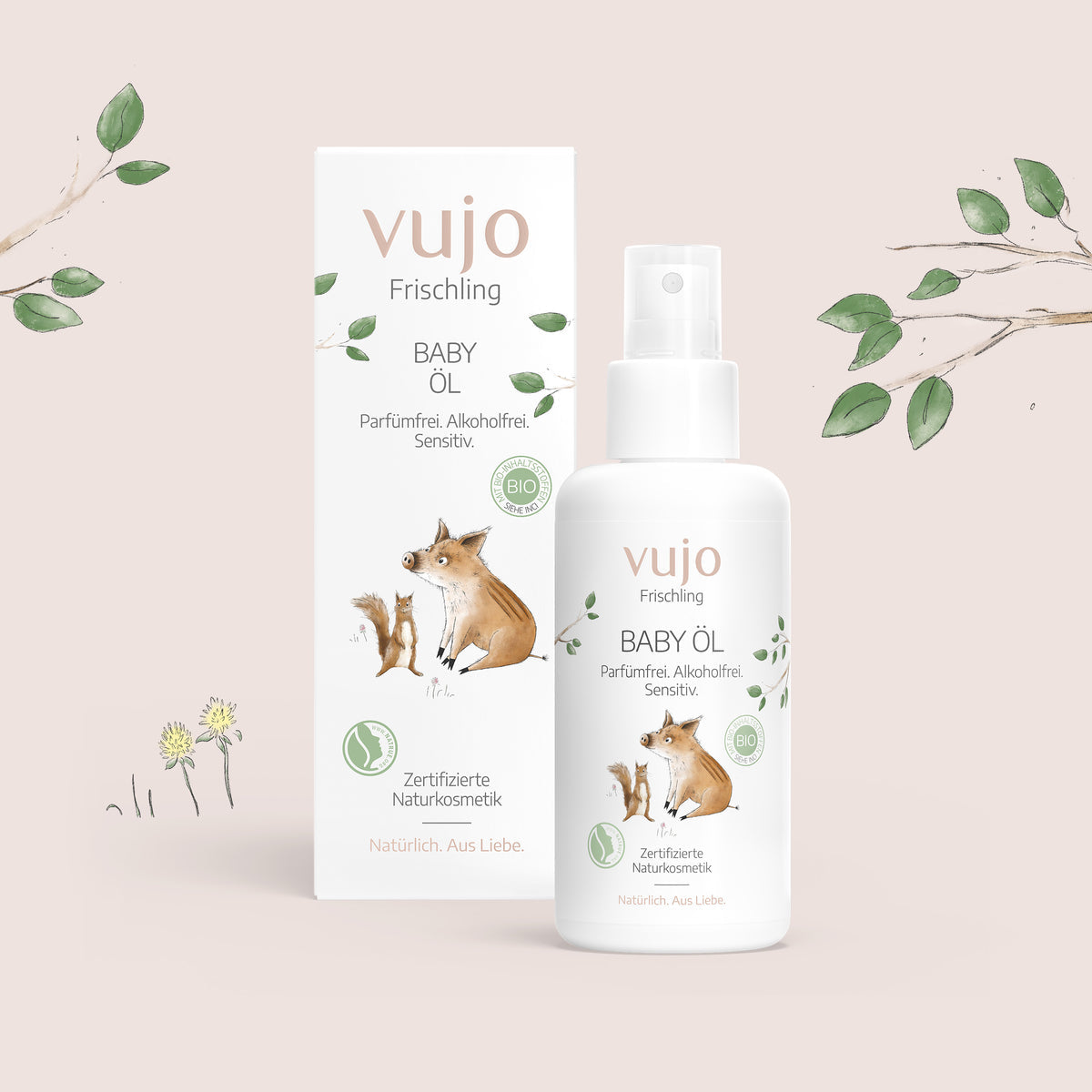 vujo - Baby Öl 100ml - WERTE FREUNDE