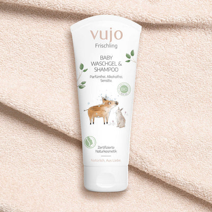 vujo - Baby Waschgel & Shampoo 200ml - WERTE FREUNDE