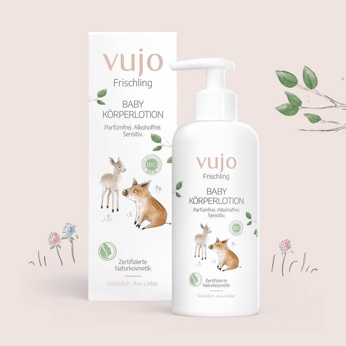 vujo - Baby Körperlotion 200ml - WERTE FREUNDE