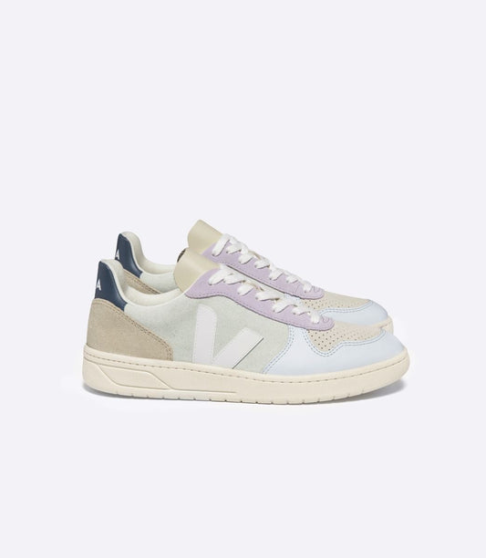 Veja - V-10 SUEDE jade white multicolor