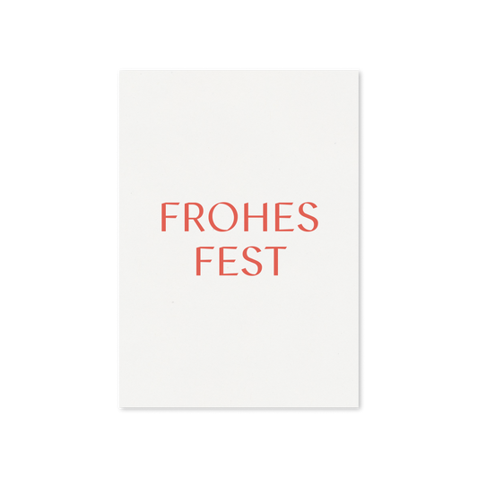 WERTE FREUNDE Papier - Grußkarte Frohes Fest A6 hoch - WERTE FREUNDE