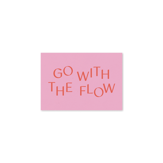 WERTE FREUNDE Papier - Grußkarte Go with the Flow A7 quer - WERTE FREUNDE