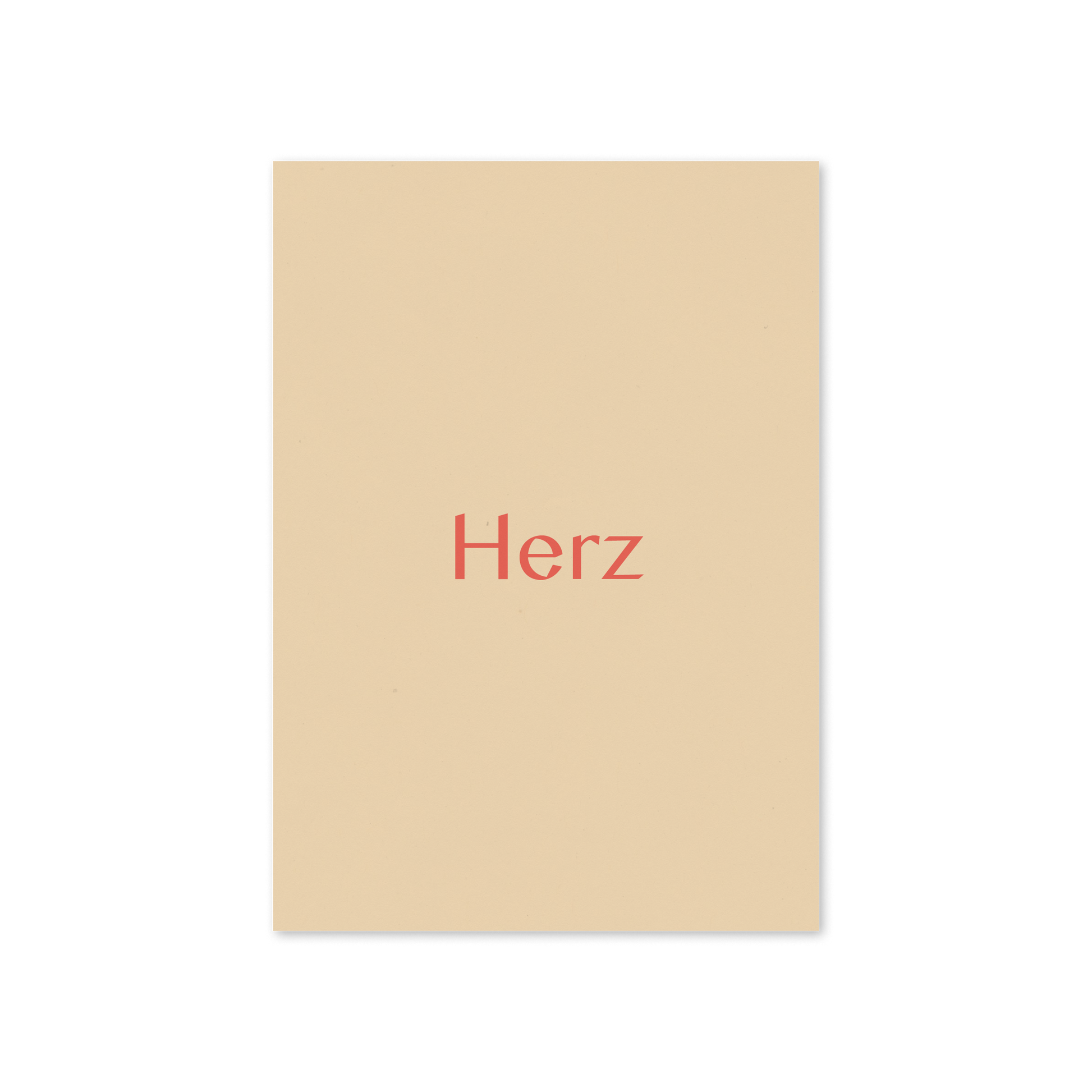 WERTE FREUNDE Papier - Grußkarte Herz A6 hoch - WERTE FREUNDE