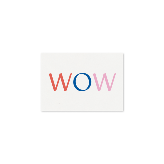 WERTE FREUNDE Papier - Grußkarte Wow A7 quer - WERTE FREUNDE