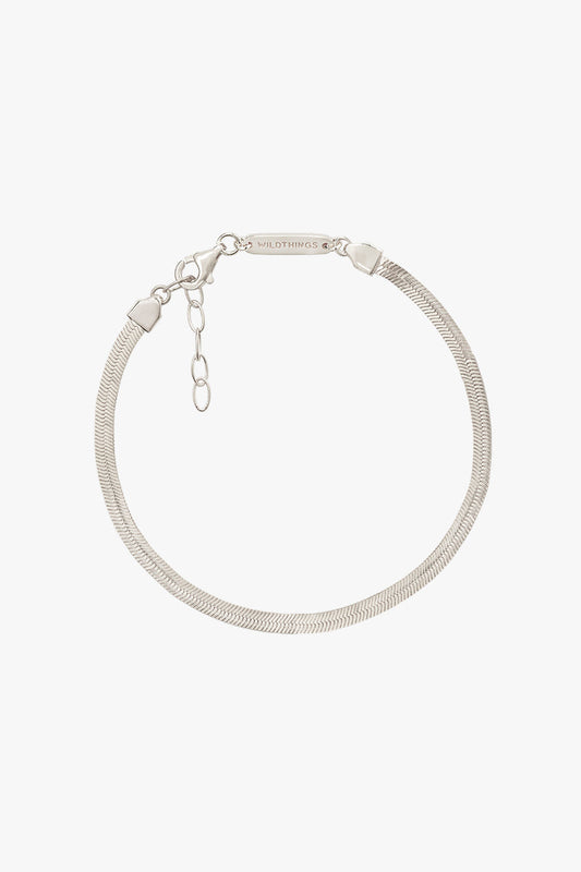Wildthings - Snake chain bracelet silver plated - WERTE FREUNDE