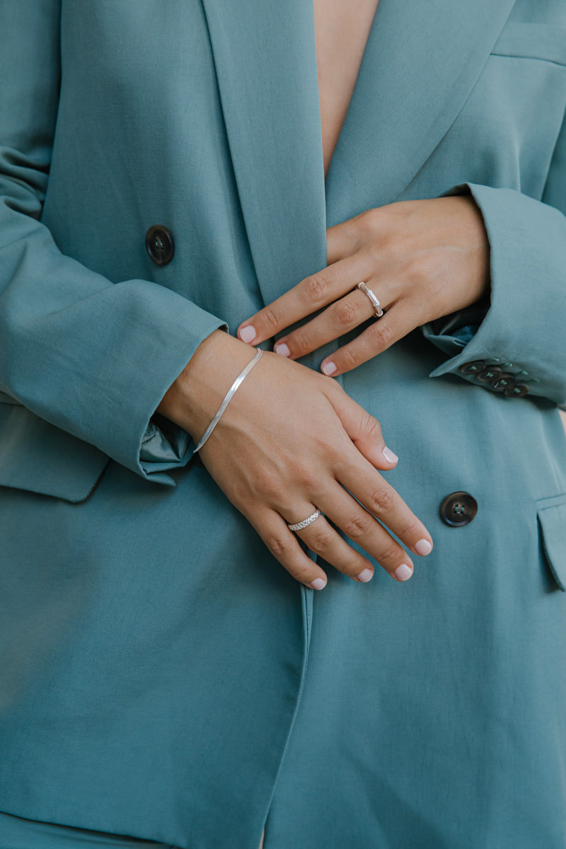 Wildthings - Snake chain bracelet silver plated - WERTE FREUNDE