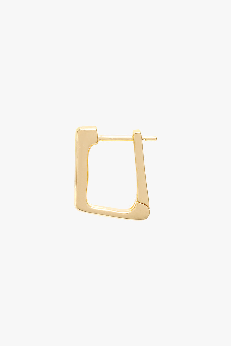 WILDTHINGS - basic retangle hoop gold plated 1 St. - WERTE FREUNDE