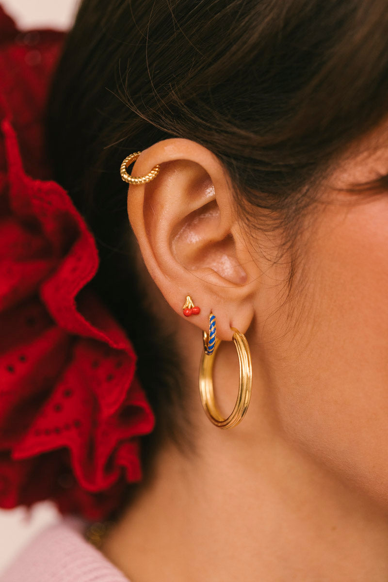 WILDTHINGS - Cherry Blossom Stud Gold Plated 1 Stk. - WERTE FREUNDE