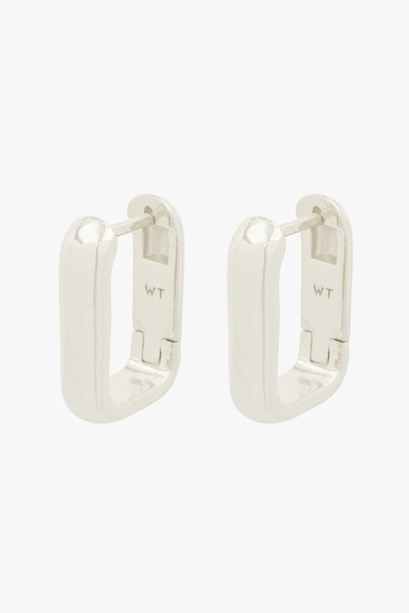 WILDTHINGS - Classic Ovate Hoops Silver (17mm) 1 Paar - WERTE FREUNDE