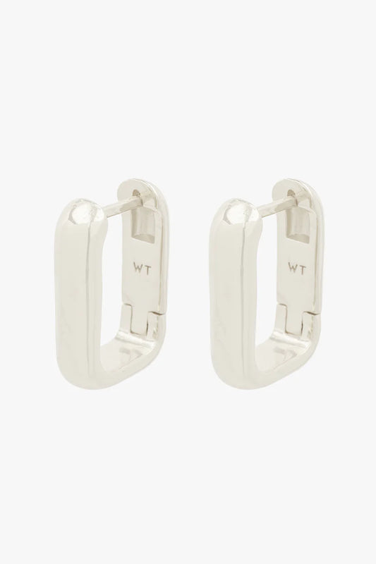 WILDTHINGS - Classic Ovate Hoops Silver (17mm) 1 Paar - WERTE FREUNDE