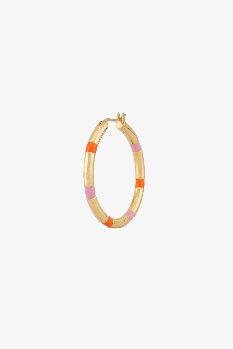 WILDTHINGS - Classic Sunrise Hoop Gold Plated  1 Paar - WERTE FREUNDE