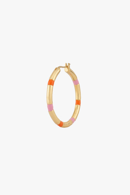 WILDTHINGS - Classic Sunrise Hoop Gold Plated  1 Paar - WERTE FREUNDE