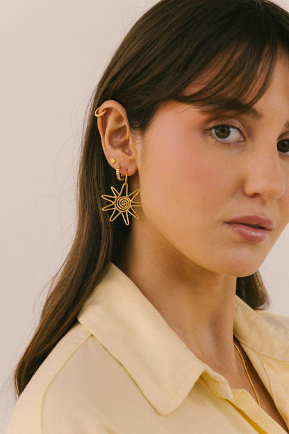 WILDTHINGS - Sol Stud Gold Plated 1 Stk. - WERTE FREUNDE