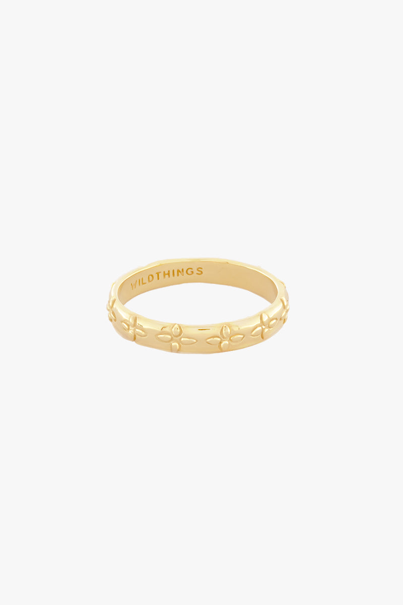 WILDTHINGS - Floral Embrace Ring Gold Plated 1 Stk. - WERTE FREUNDE