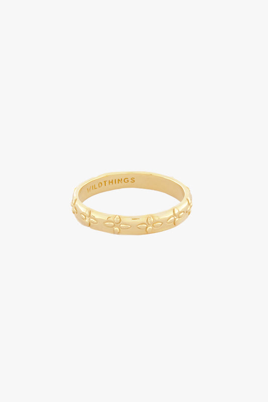 WILDTHINGS - Floral Embrace Ring Gold Plated 1 Stk. - WERTE FREUNDE