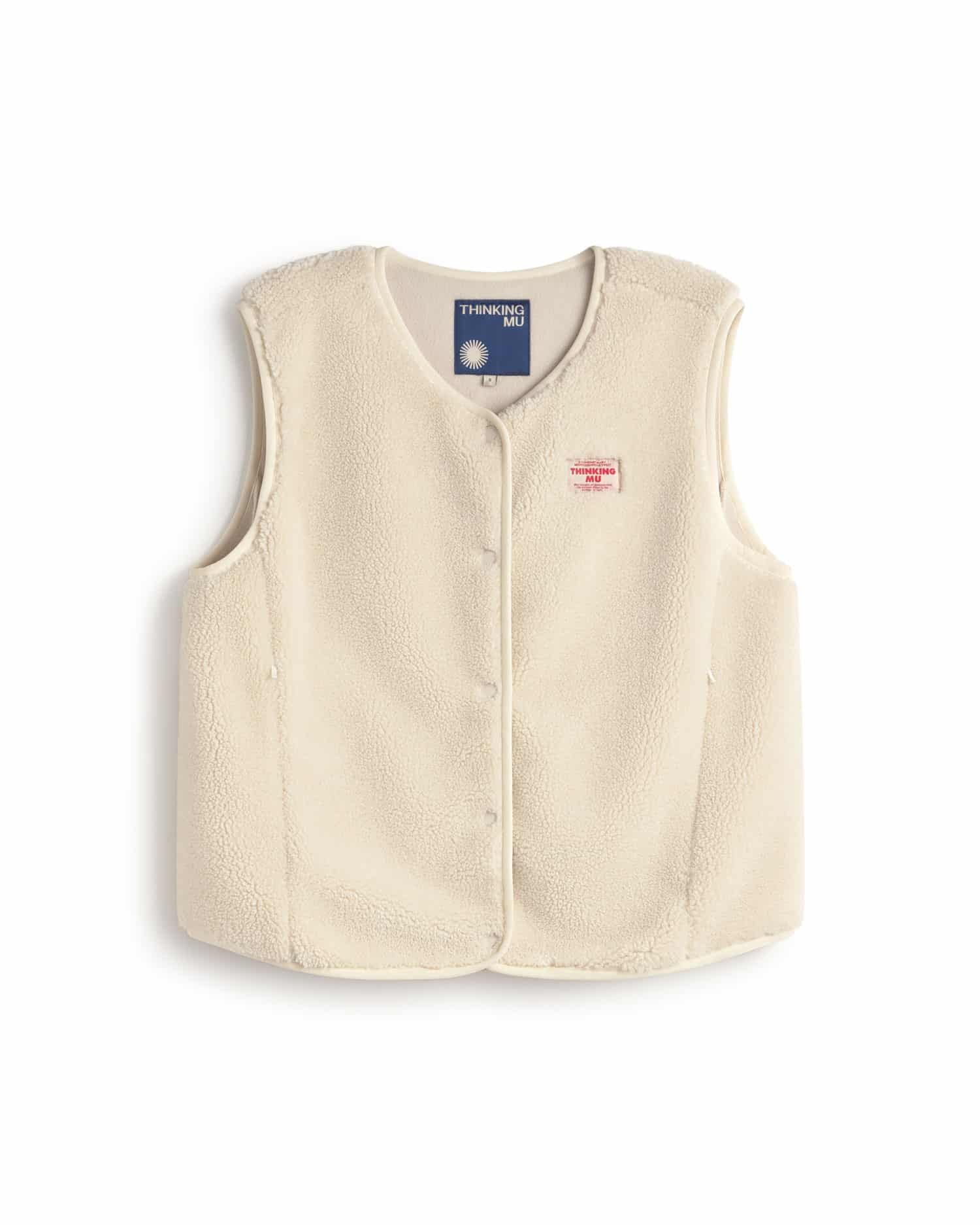 Thinking MU - IVORY JAY VEST ECRU - WERTE FREUNDE
