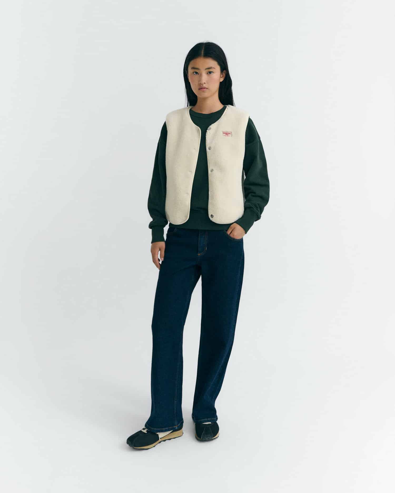 Thinking MU - IVORY JAY VEST ECRU - WERTE FREUNDE