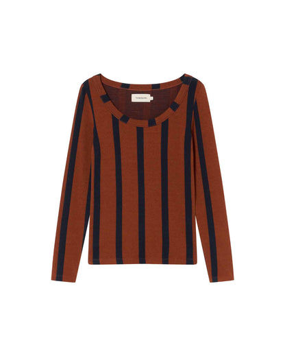 Thinking MU - TOASTED NAVY CASILDA TOP BROWN