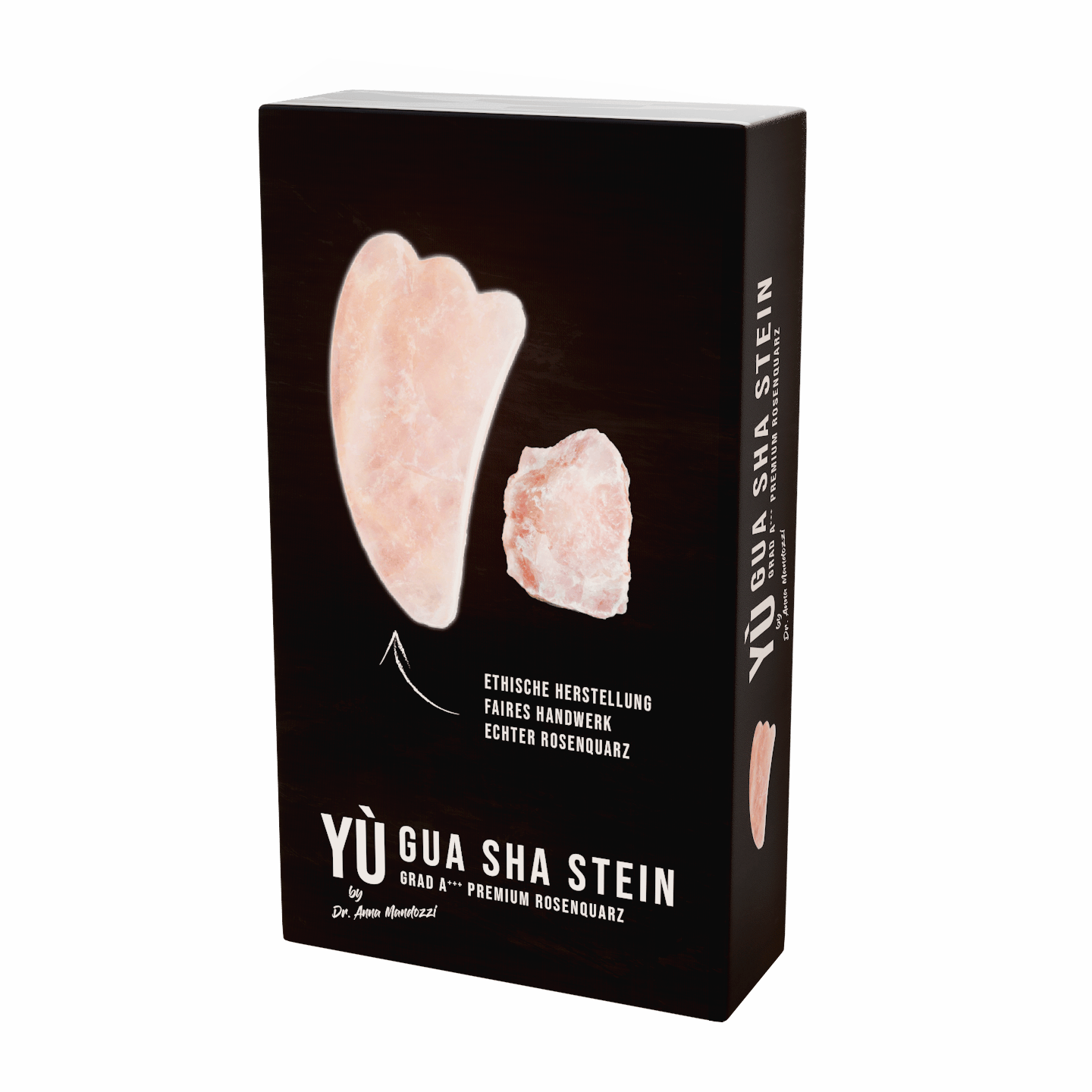 YÙ - gua sha Stein Rosenquarz - WERTE FREUNDE