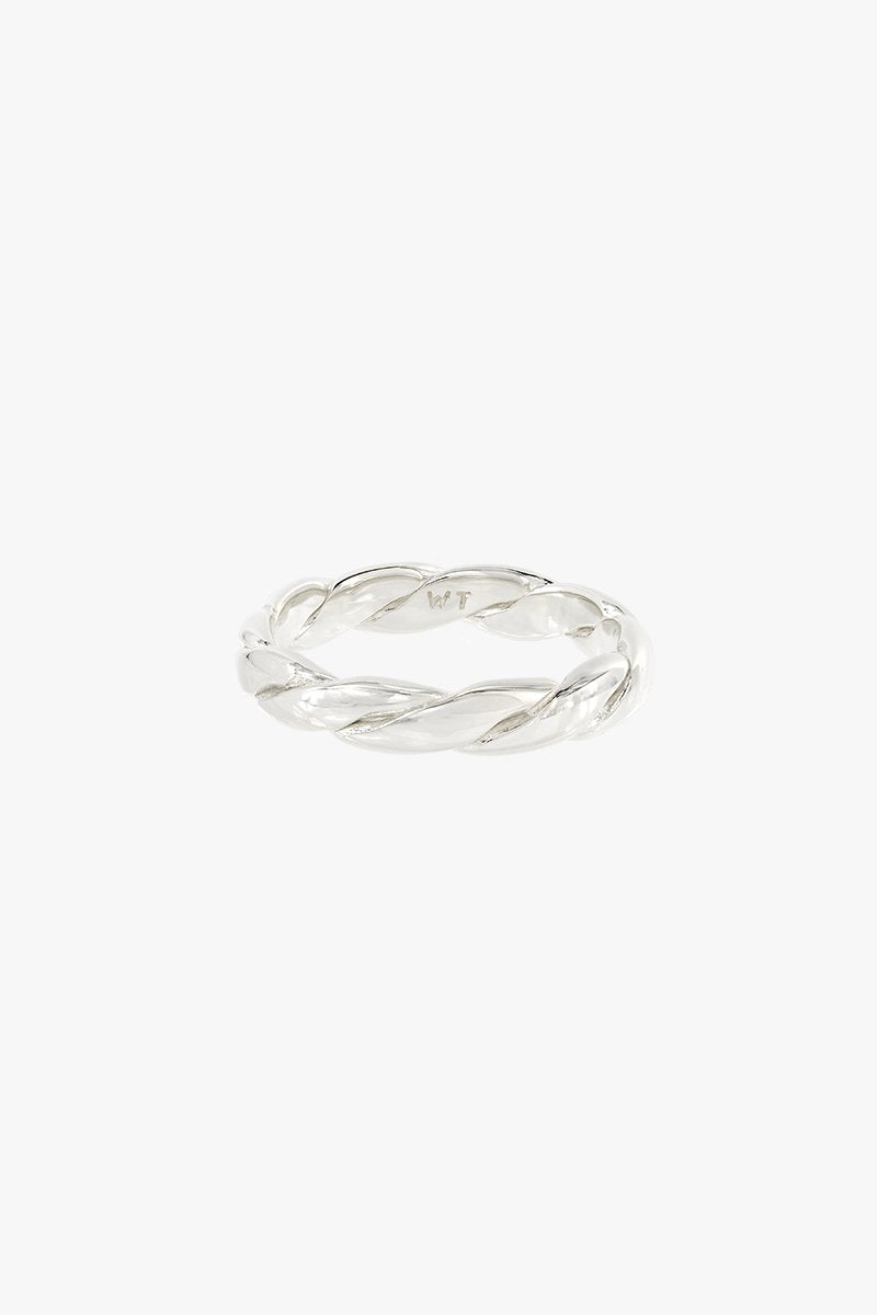 WILDTHINGS - Chunky twisted ring silver 3 (US 7 / 17.4 mm)