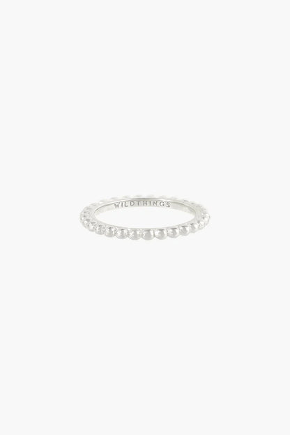 Wildthings - Small dots stacking ring silver