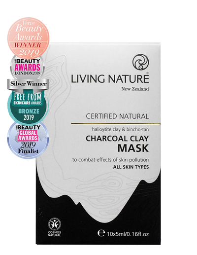 Living Nature - CHARCOAL CLAY MASK. Kohle-Tonerde Maske 50ml